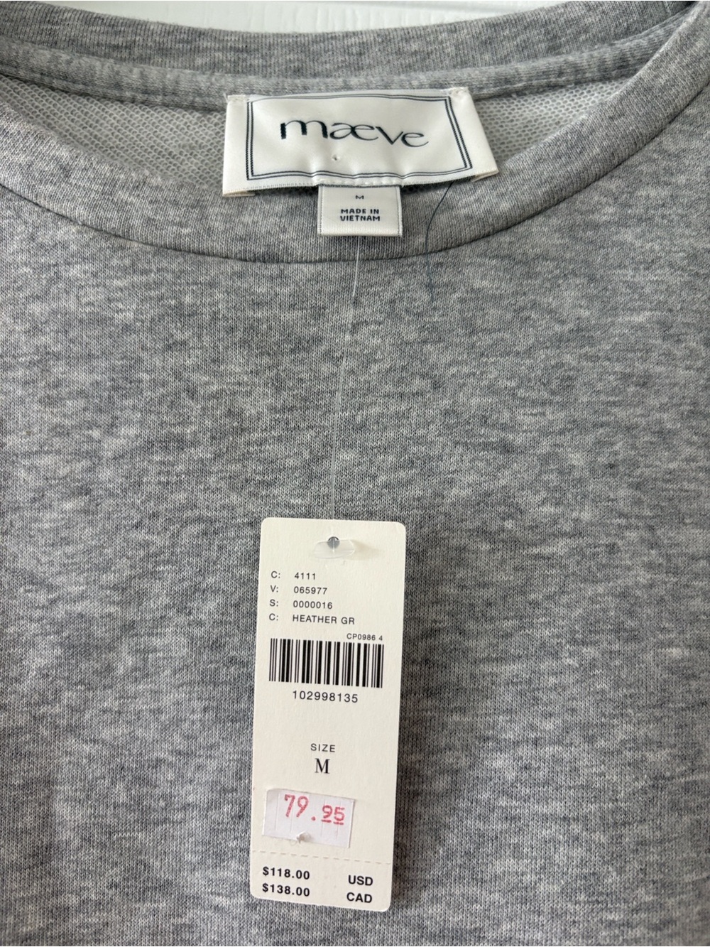 Maeve Grey Pullover with Blue Stripe Ruffle Hem - Picture 5 of 5